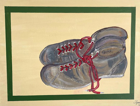 © Joepsart Een schilderij opgezet uit figuratieve, strakke lijnen met een maritiem thema